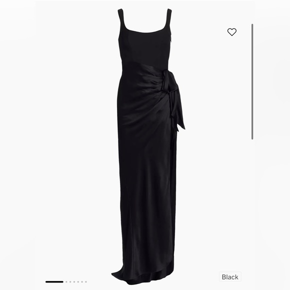 Cinq à Sept Marian Draped Gown Black Sz 10 - Picture 4 of 4